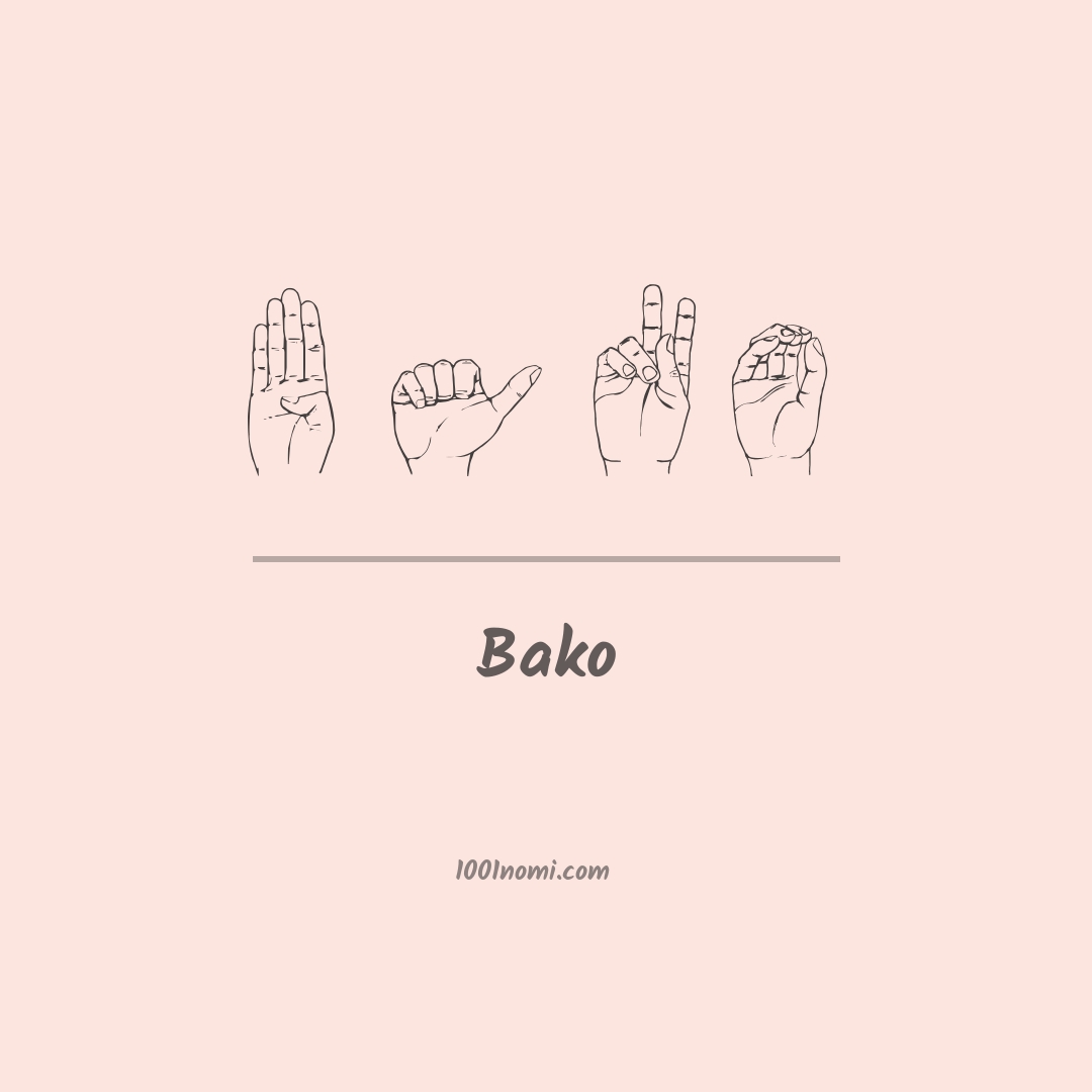 Bako nella lingua dei segni
