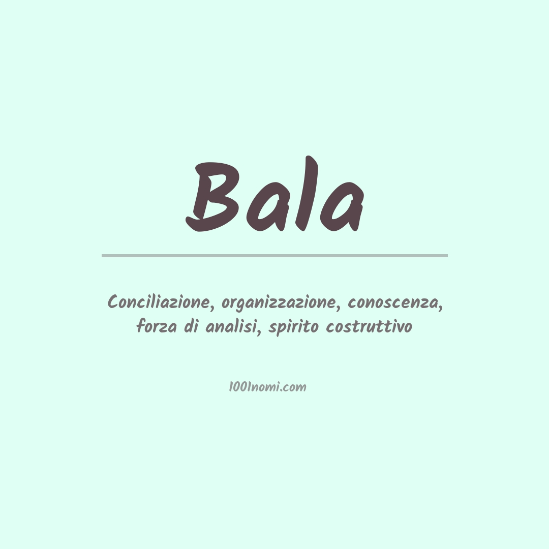 Significato del nome Bala