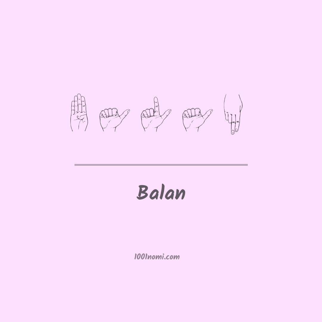Balan nella lingua dei segni