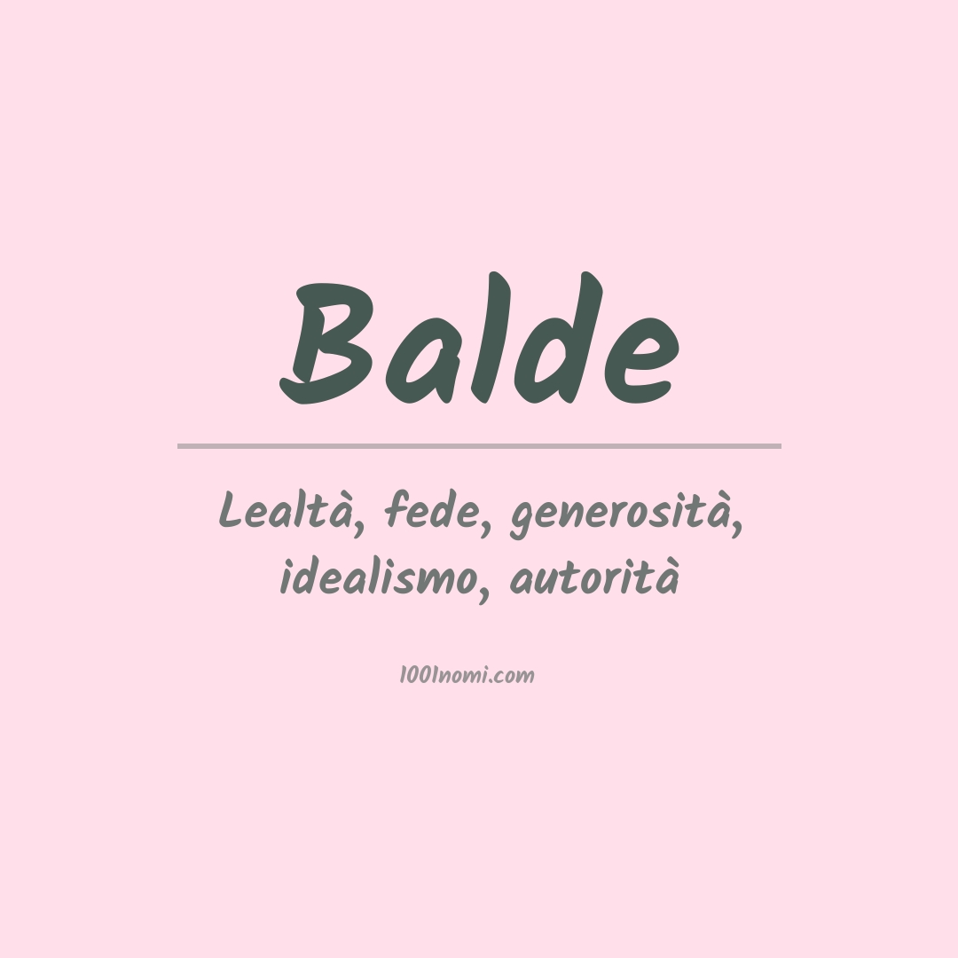 Significato del nome Balde