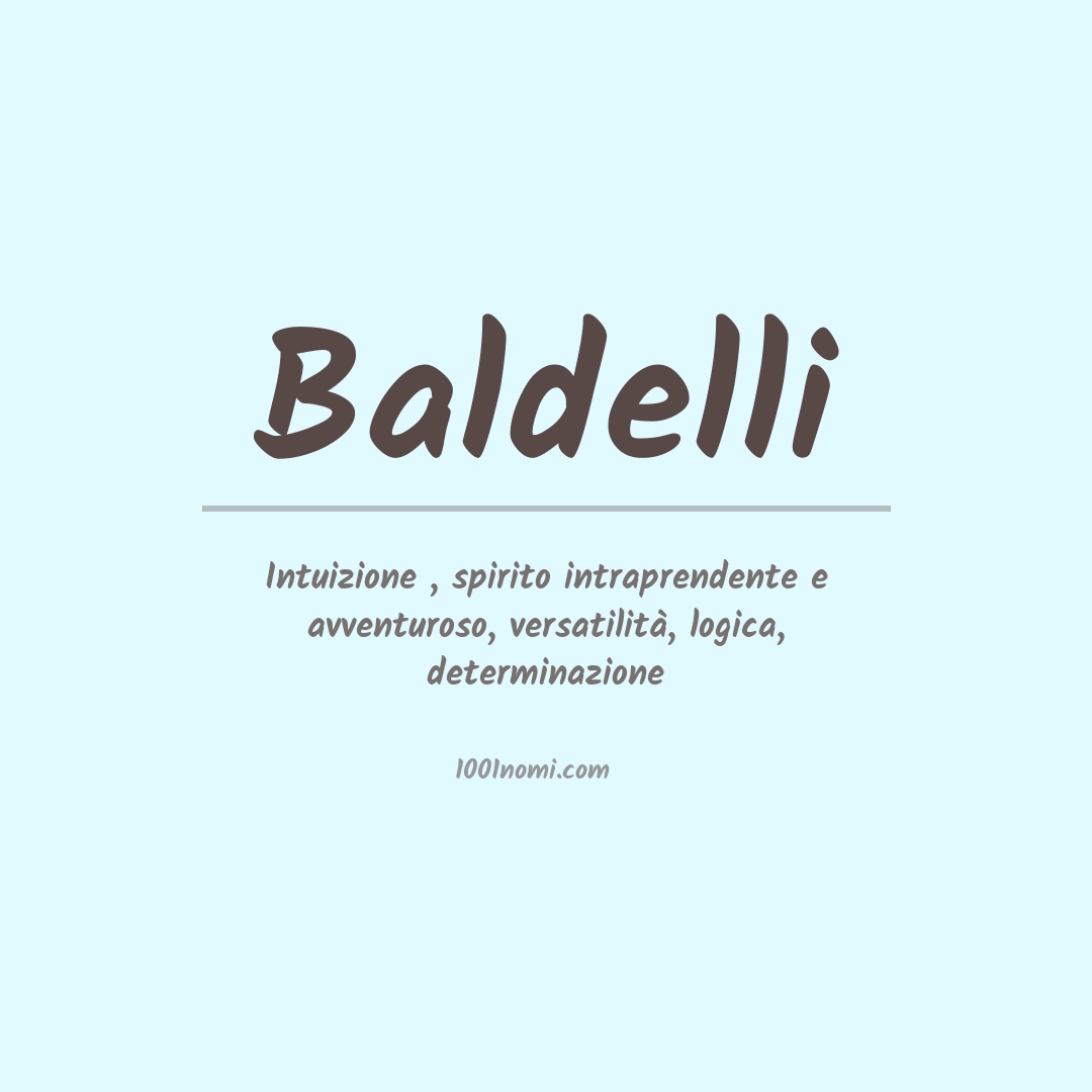 Significato del nome Baldelli