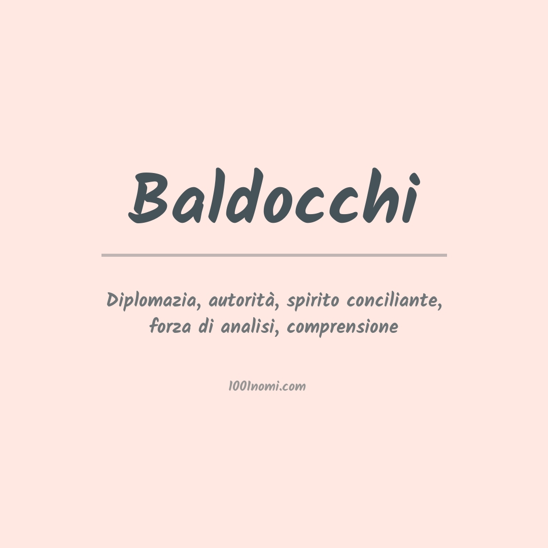 Significato del nome Baldocchi