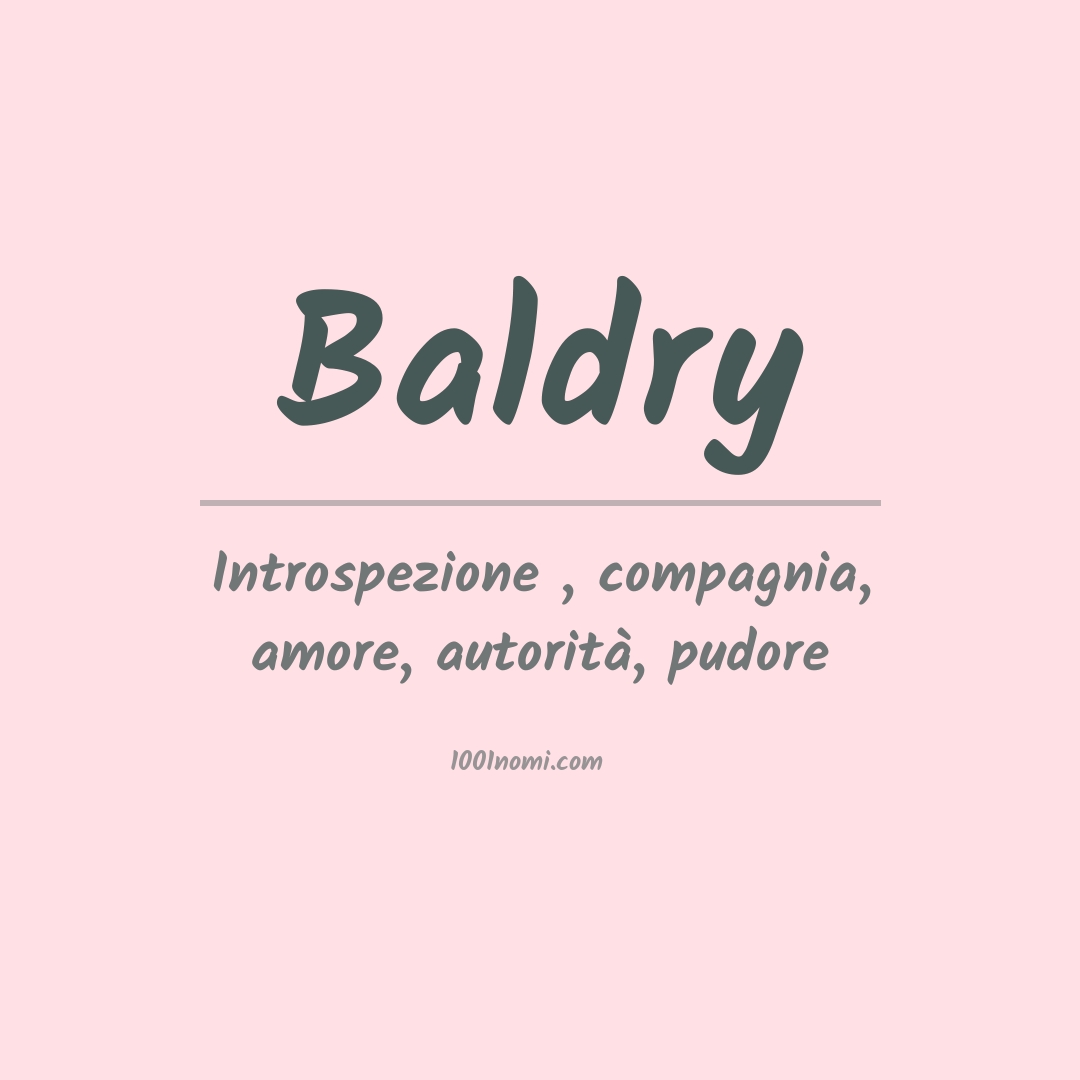 Significato del nome Baldry