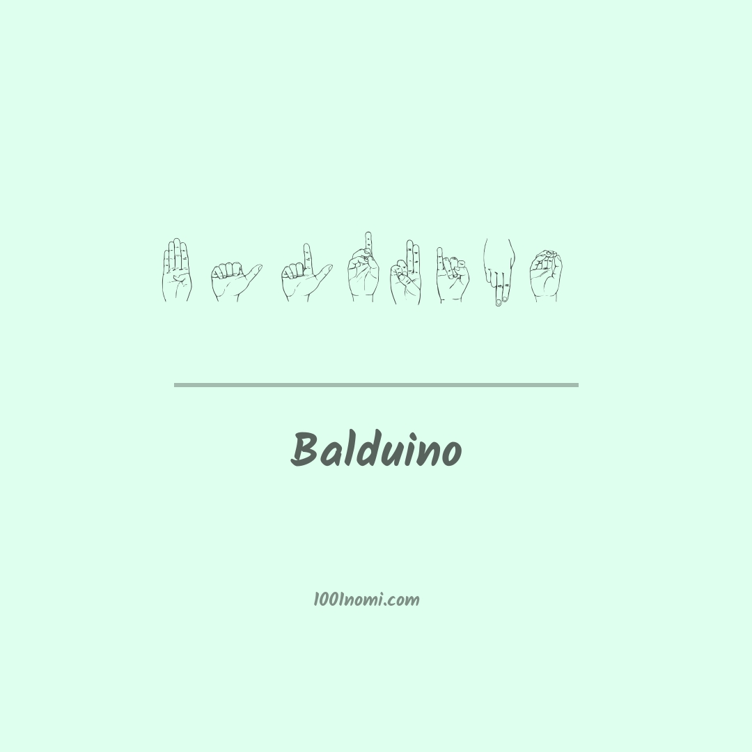 Balduino nella lingua dei segni Balduino nella lingua dei segni