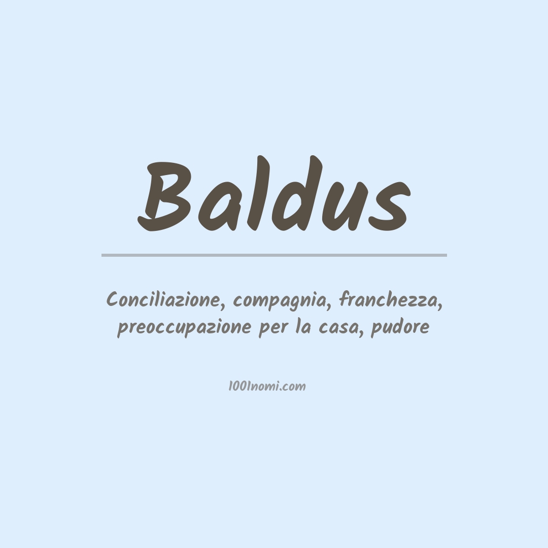 Significato del nome Baldus