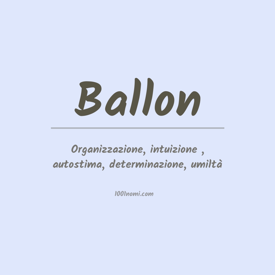 Significato del nome Ballon