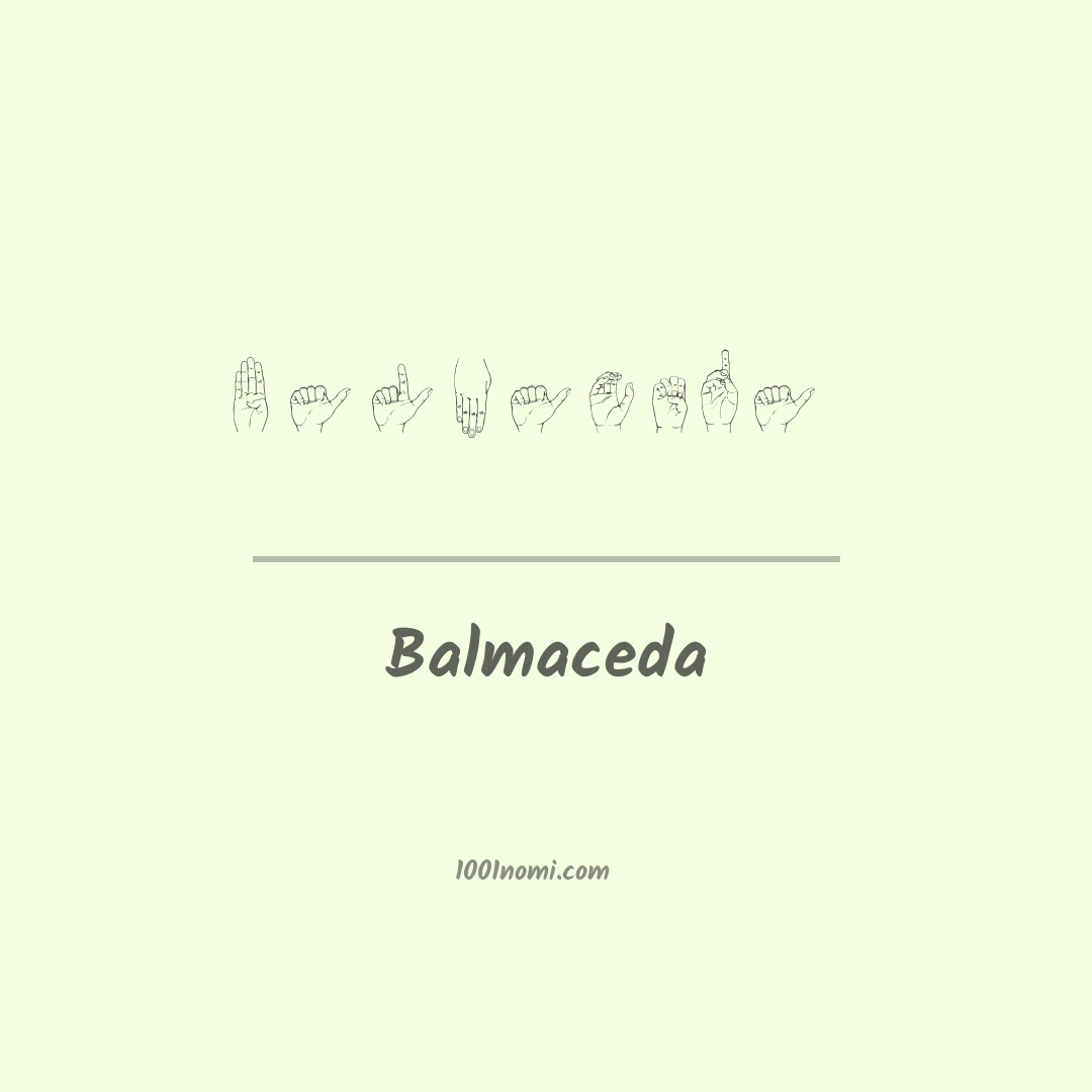 Balmaceda nella lingua dei segni