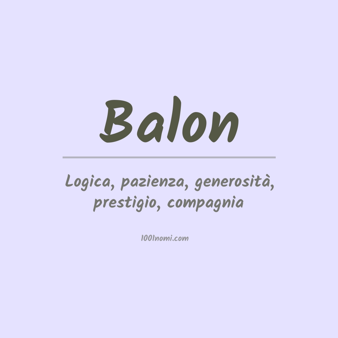 Significato del nome Balon