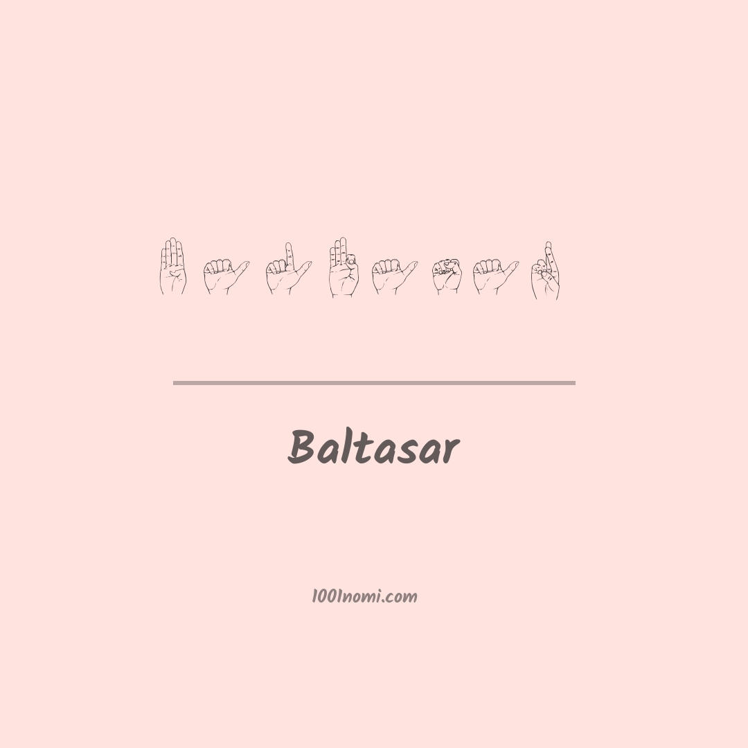 Baltasar nella lingua dei segni Baltasar nella lingua dei segni