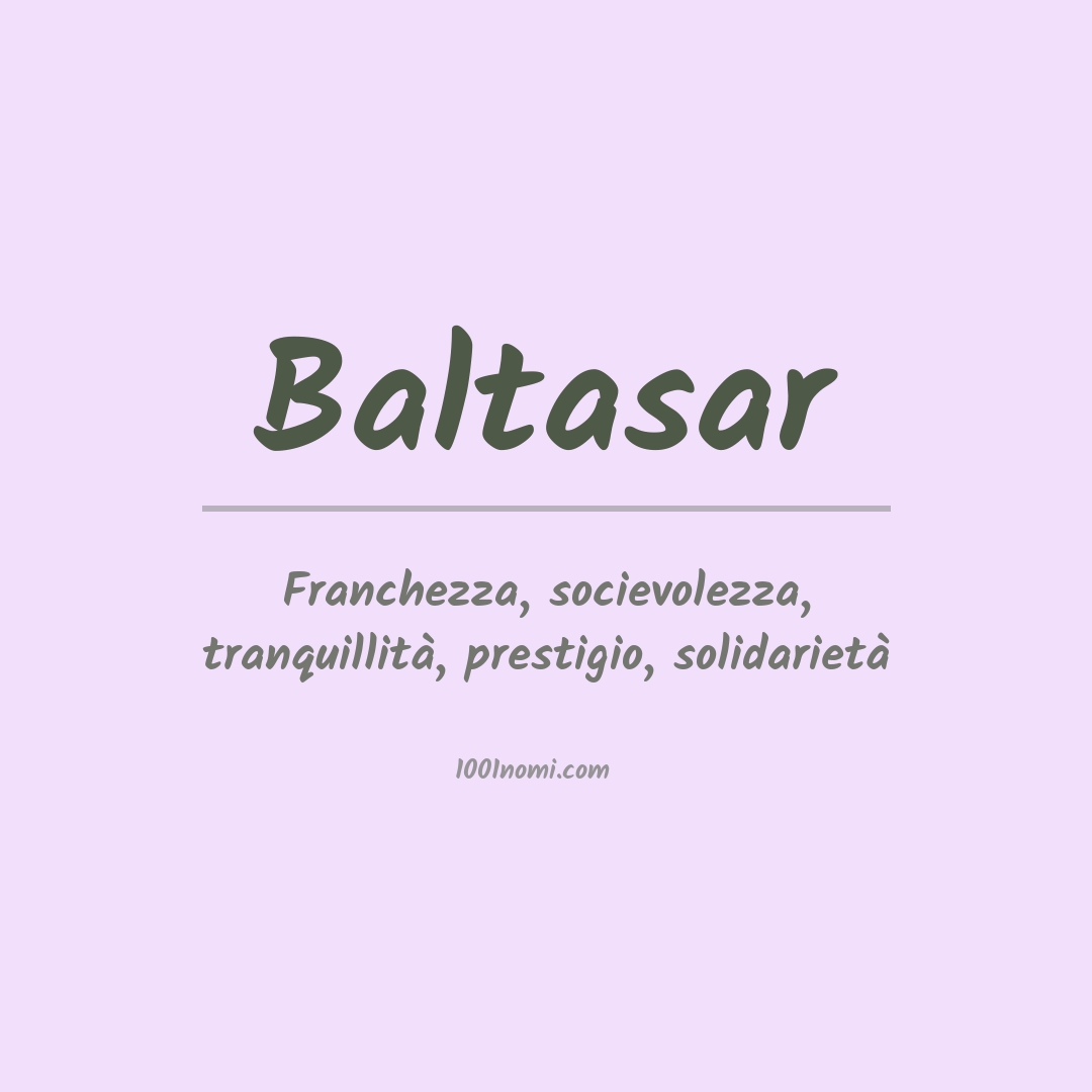 Significato del nome Baltasar