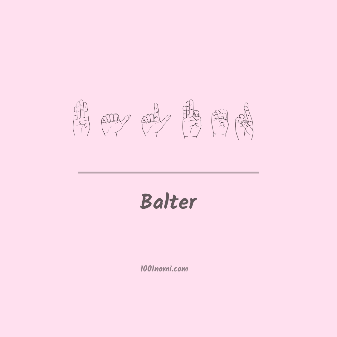 Balter nella lingua dei segni