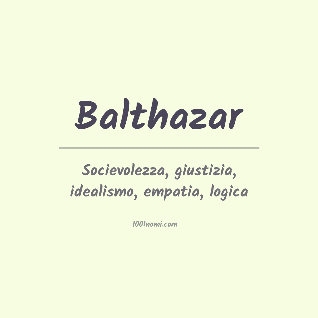 Significato del nome Balthazar