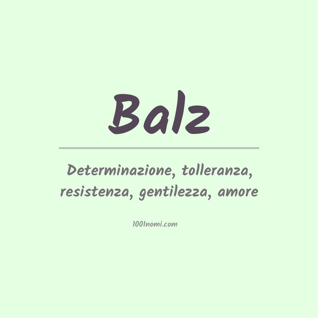 Significato del nome Balz