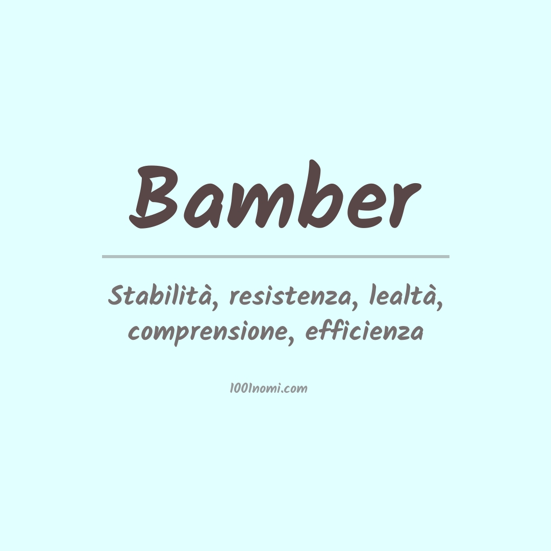 Significato del nome Bamber