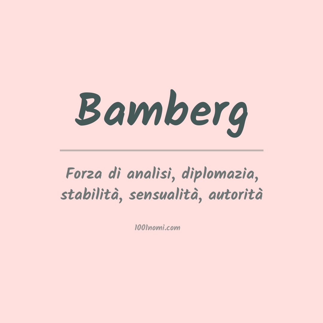 Significato del nome Bamberg