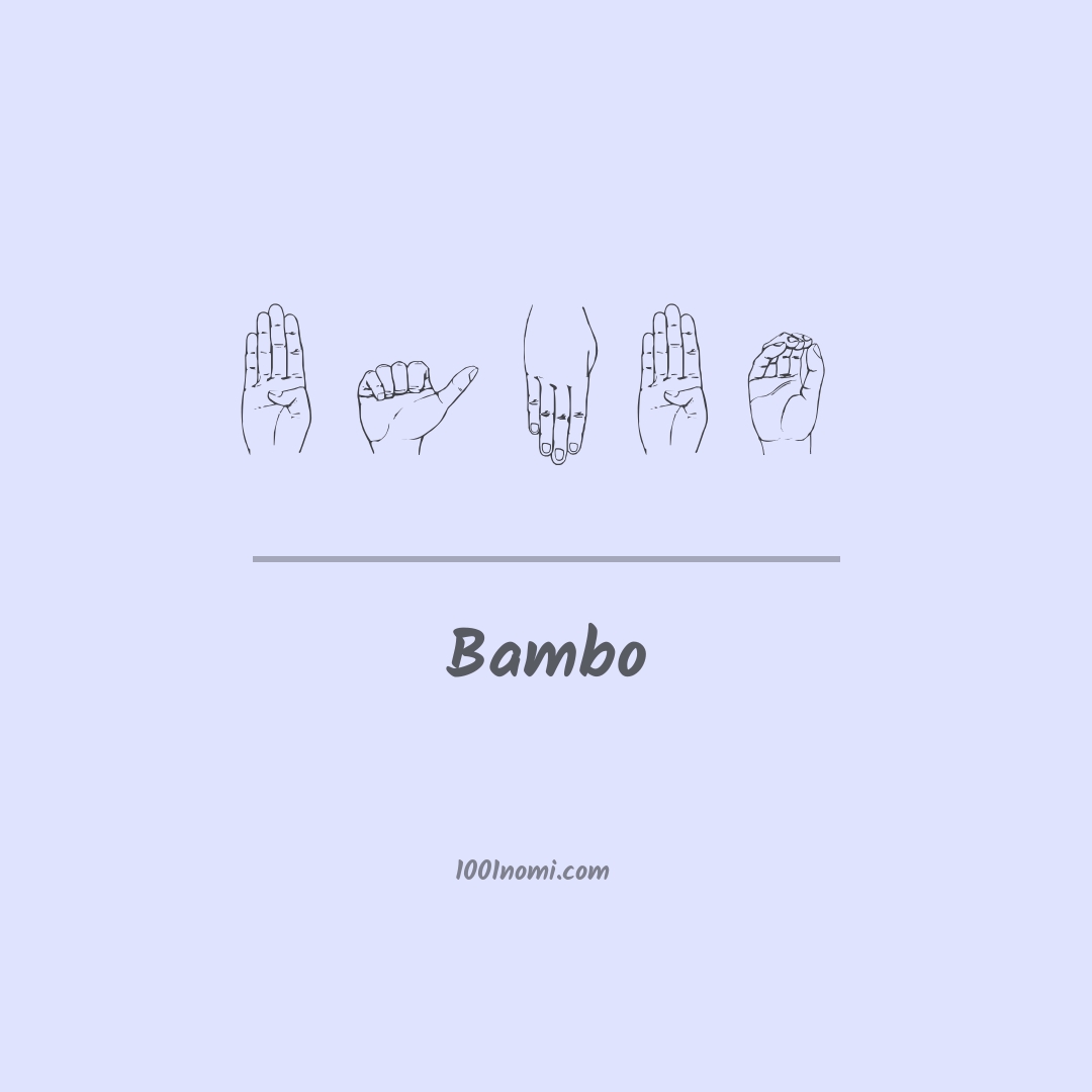 Bambo nella lingua dei segni Bambo nella lingua dei segni