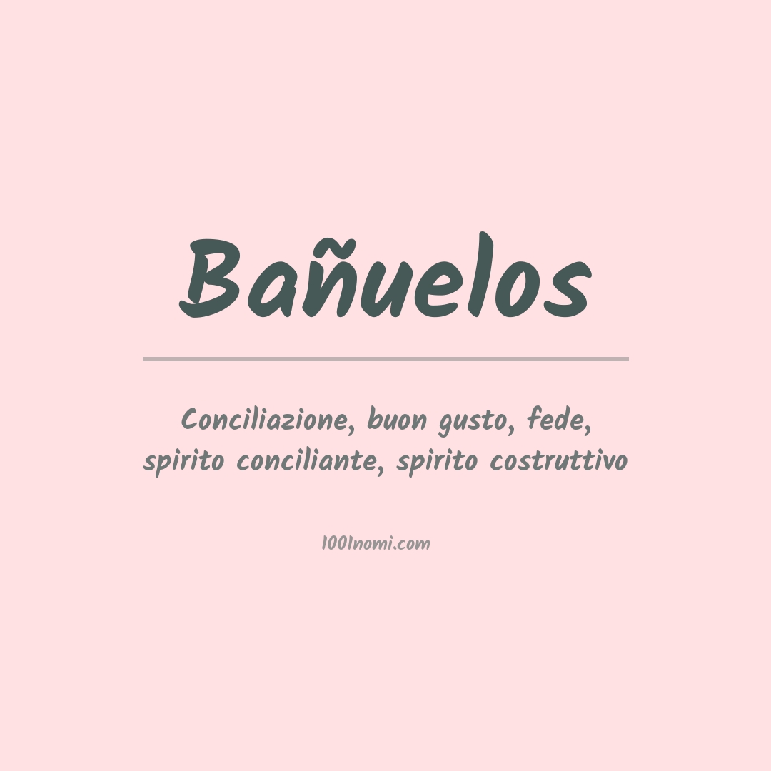 Significato del nome Bañuelos