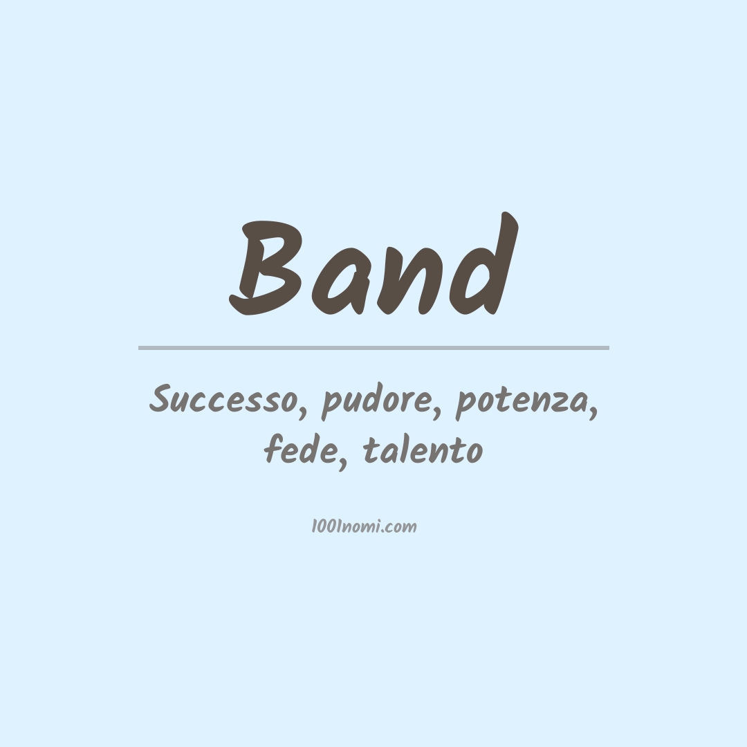 Significato del nome Band