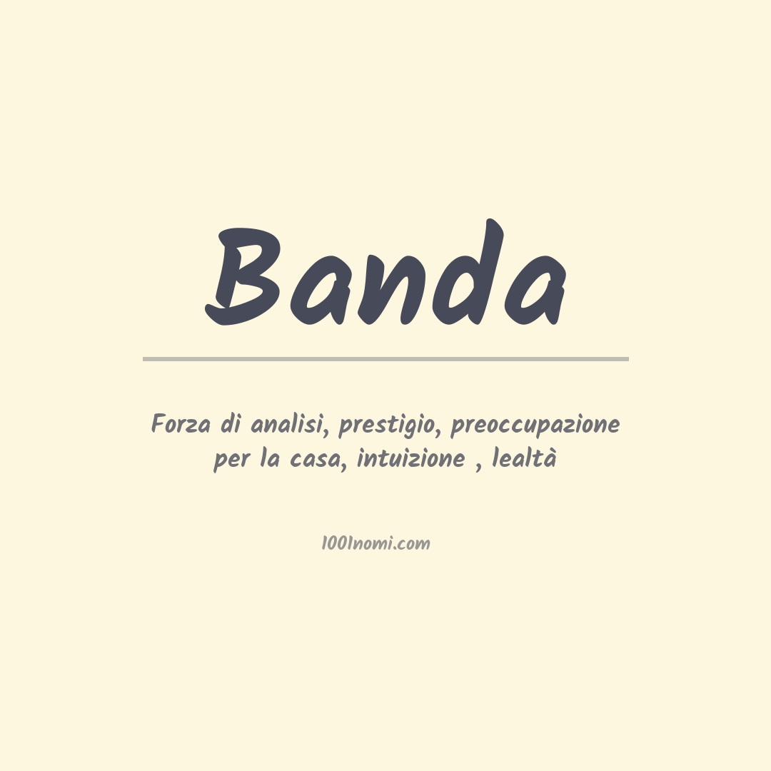 Significato del nome Banda