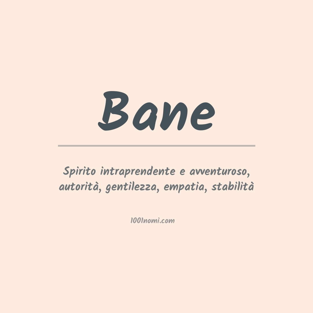 Significato del nome Bane