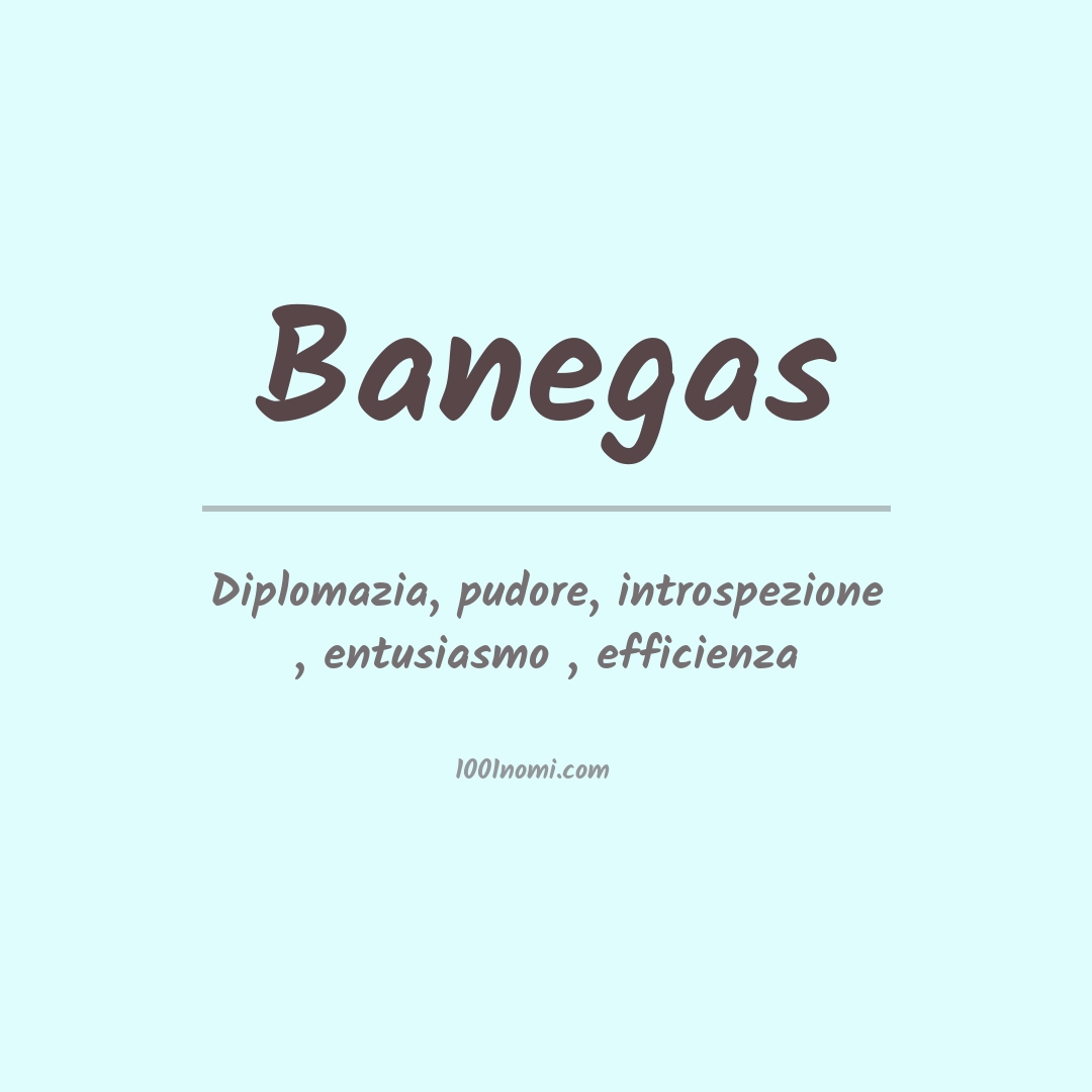 Significato del nome Banegas