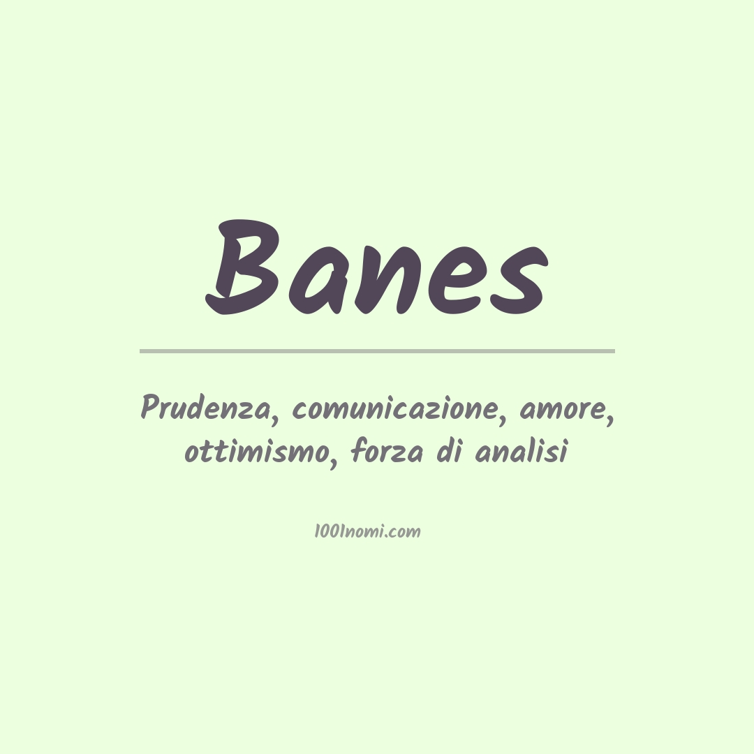 Significato del nome Banes