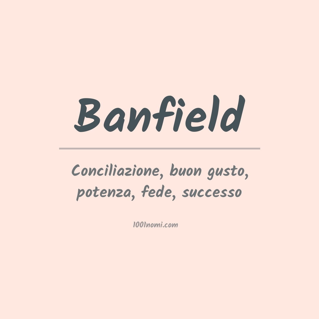 Significato del nome Banfield