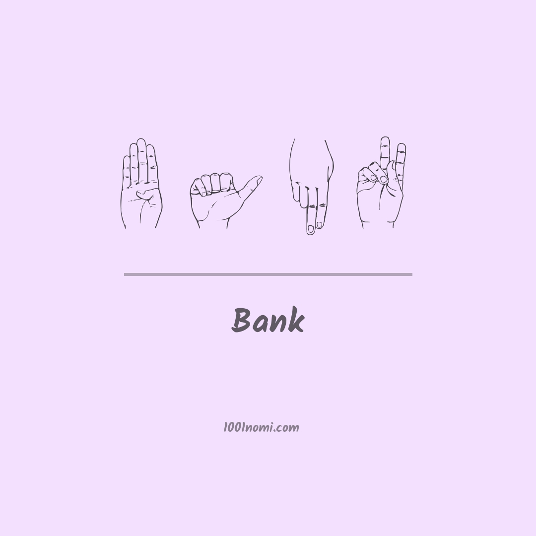 Bank nella lingua dei segni