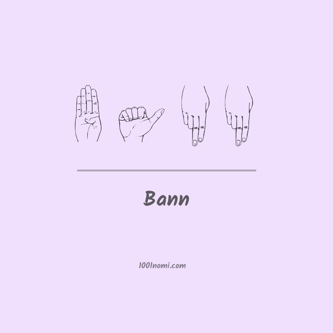 Bann nella lingua dei segni