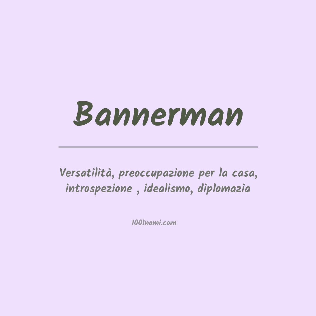 Significato del nome Bannerman