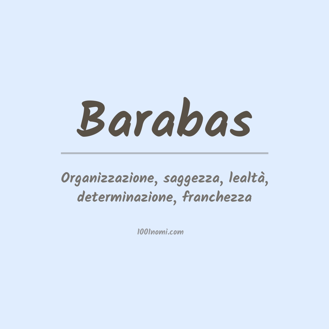 Significato del nome Barabas