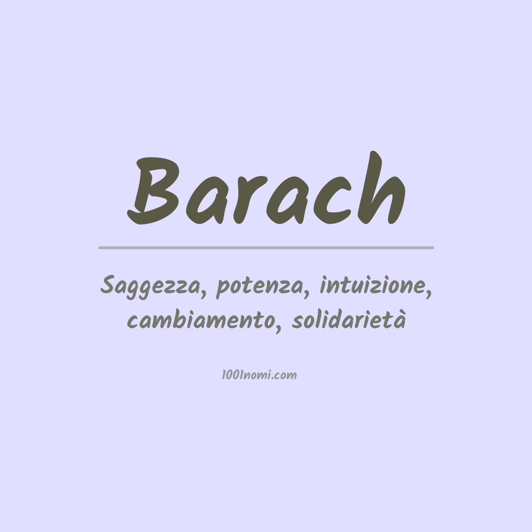 Significato del nome Barach