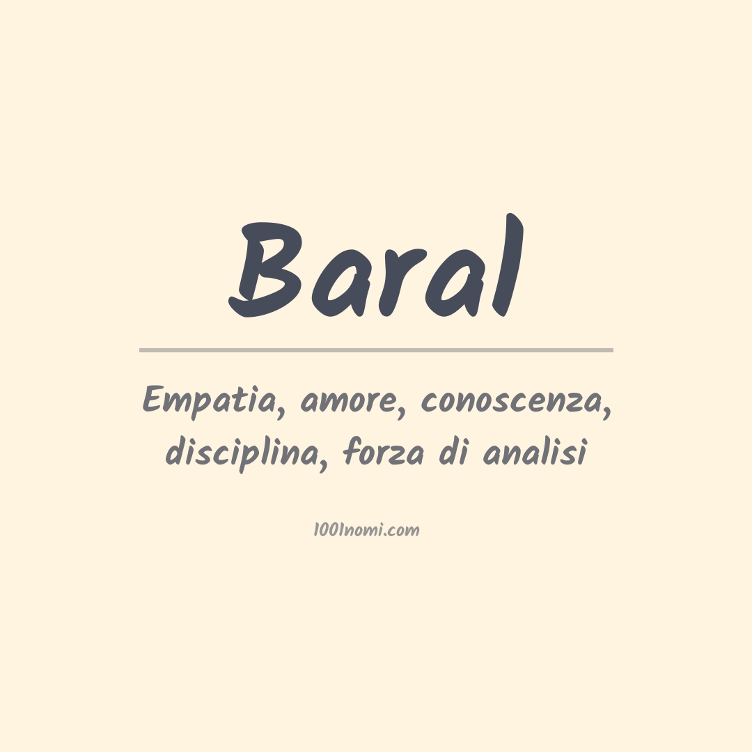 Significato del nome Baral