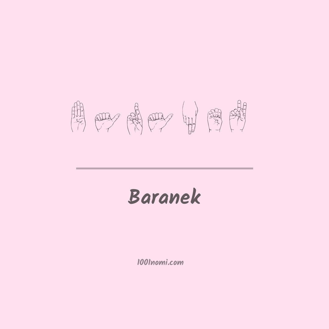 Baranek nella lingua dei segni Baranek nella lingua dei segni