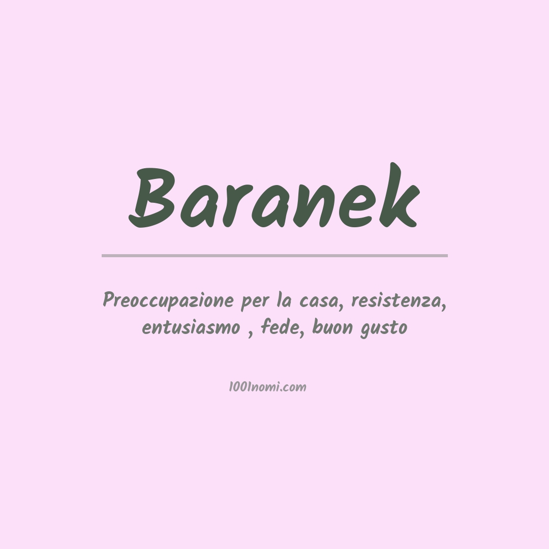 Significato del nome Baranek Significato del nome Baranek