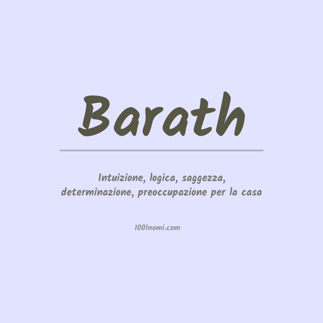 Significato del nome Barath