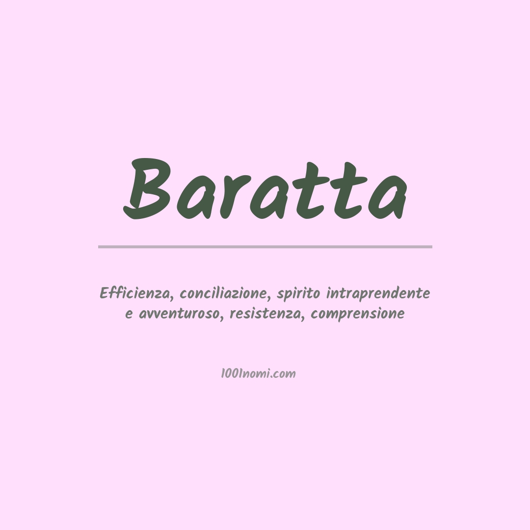 Significato del nome Baratta