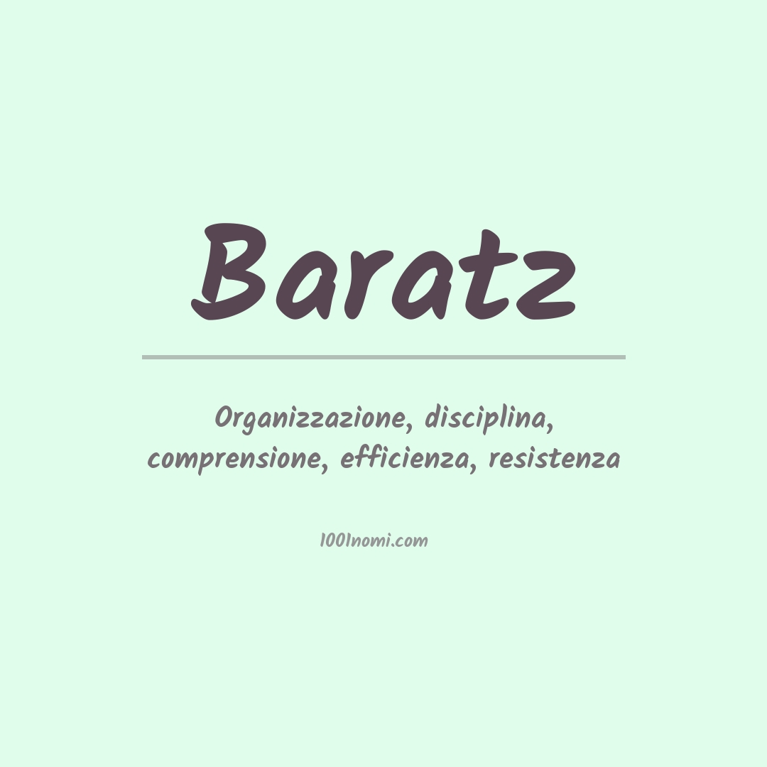 Significato del nome Baratz