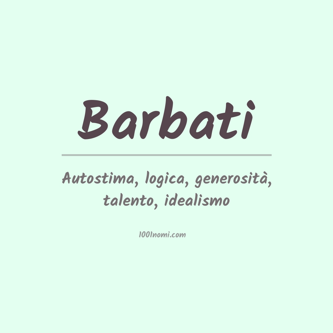 Significato del nome Barbati