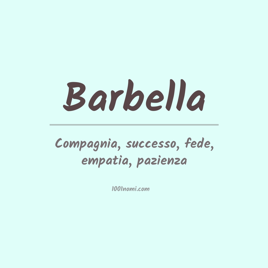 Significato del nome Barbella