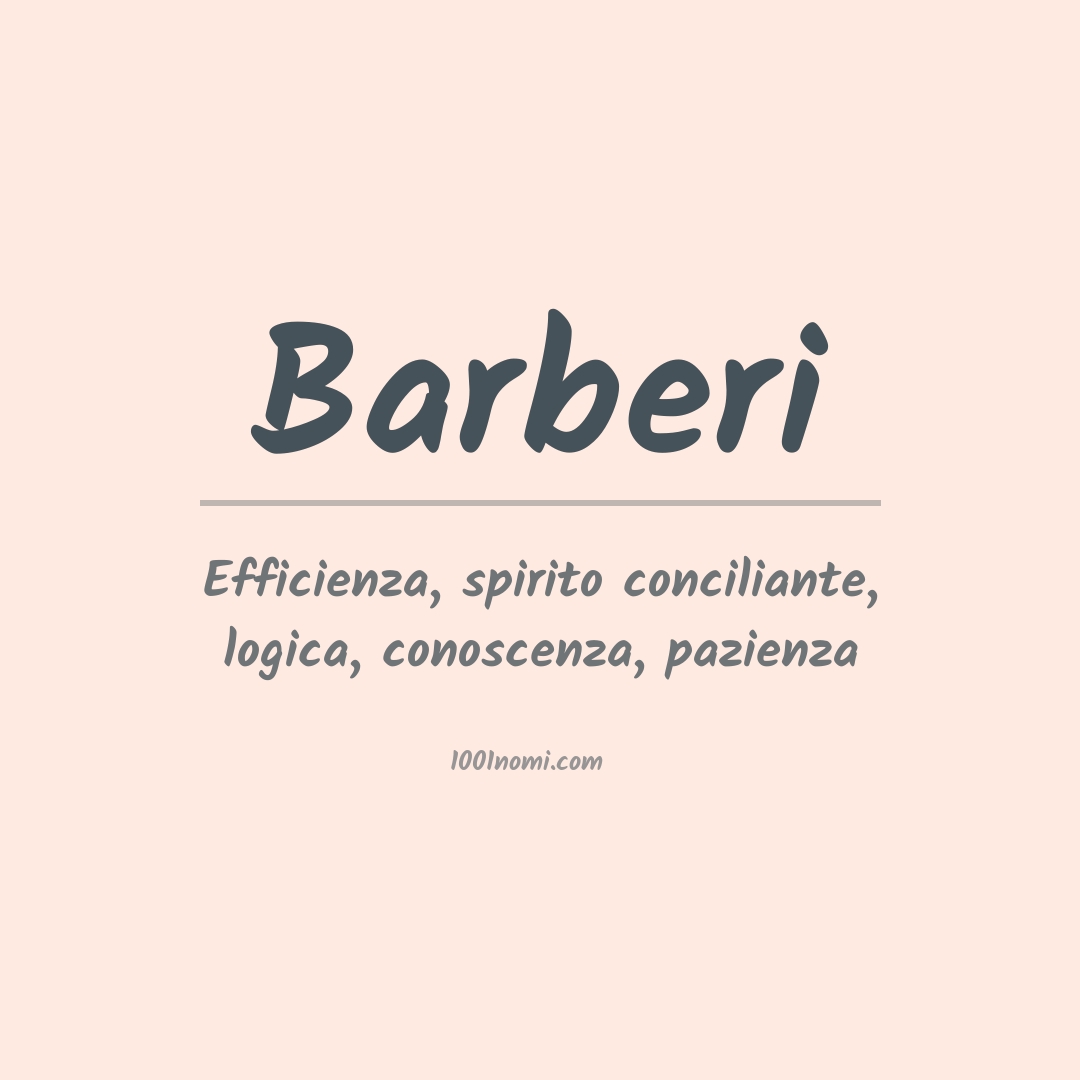 Significato del nome Barberi