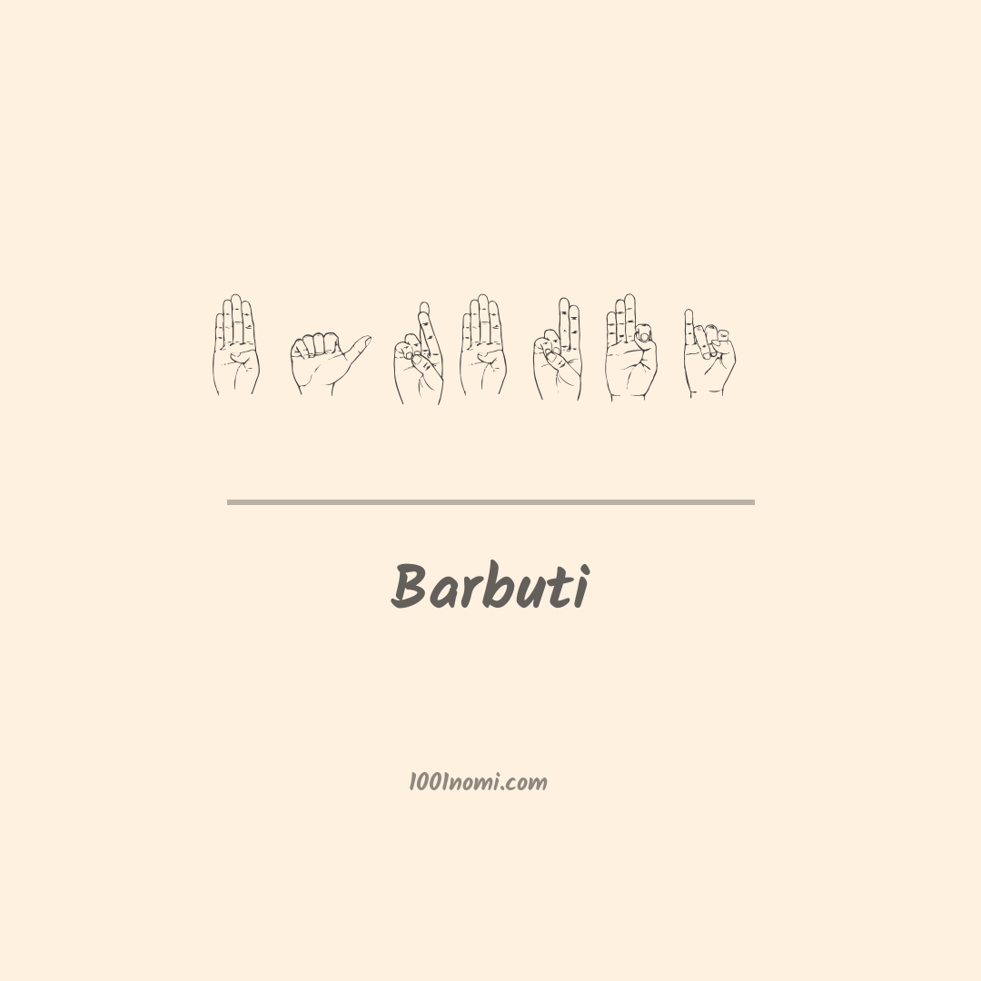 Barbuti nella lingua dei segni
