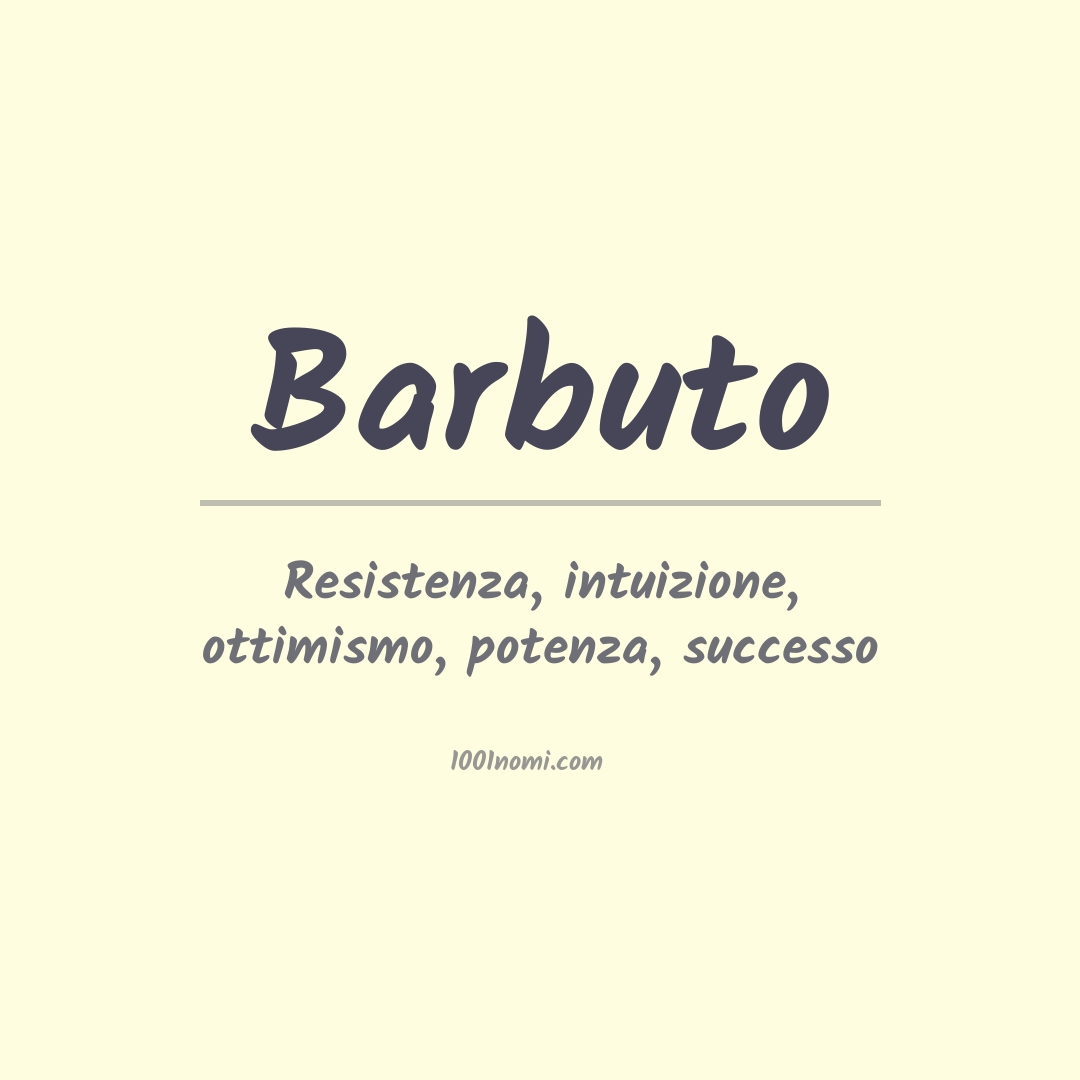 Significato del nome Barbuto