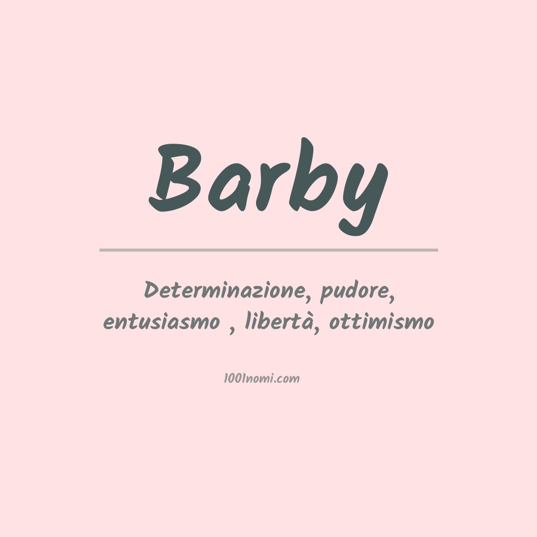 Significato del nome Barby