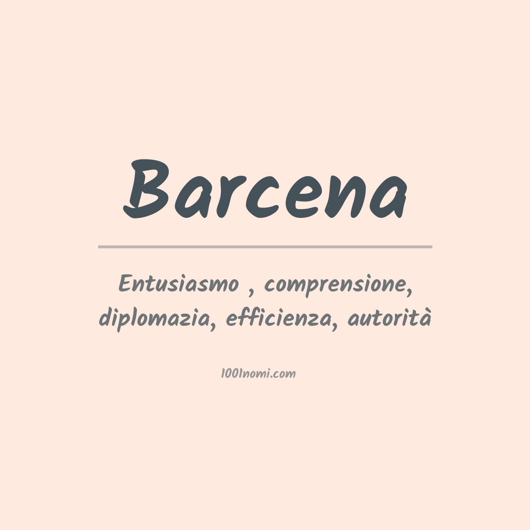 Significato del nome Barcena