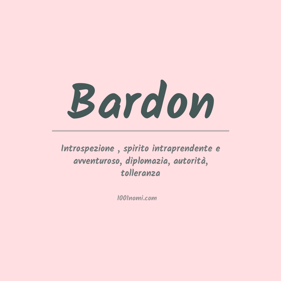 Significato del nome Bardon