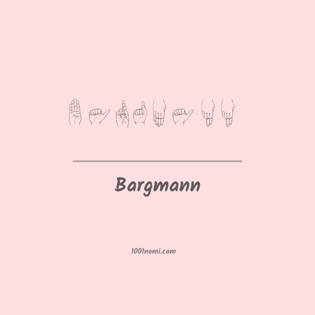 Bargmann nella lingua dei segni