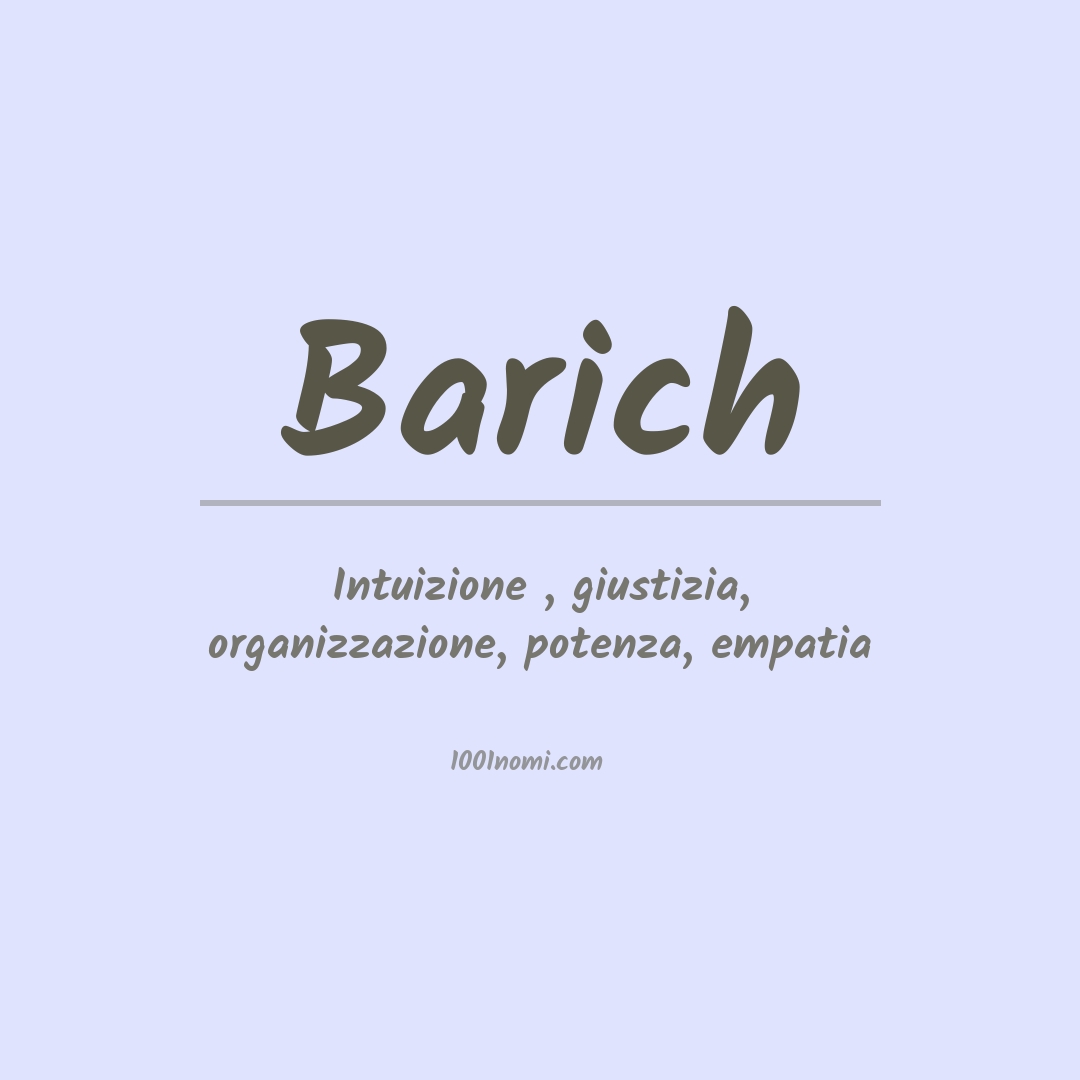 Significato del nome Barich