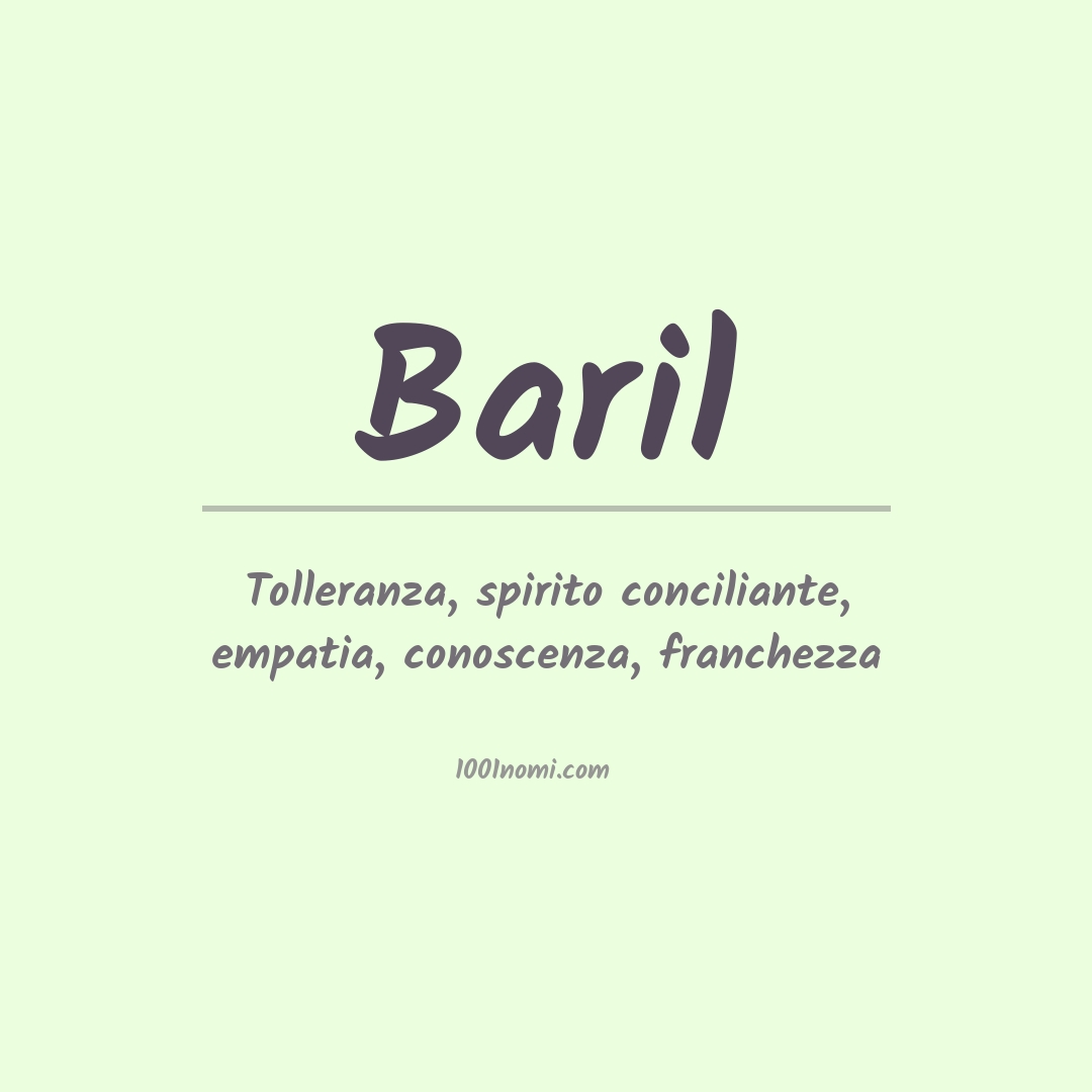 Significato del nome Baril