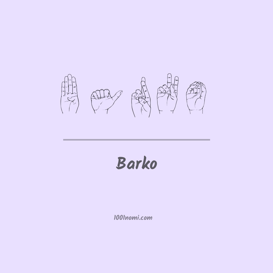 Barko nella lingua dei segni